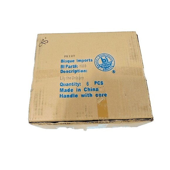 Ceramic LILY THE UNICORN Figurines (6-pack) -Ready to Paint -No Firing Req - Picture 2 of 8